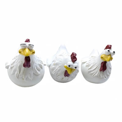 Набор садовых фигурок Hen Fun, 3 шт.-2